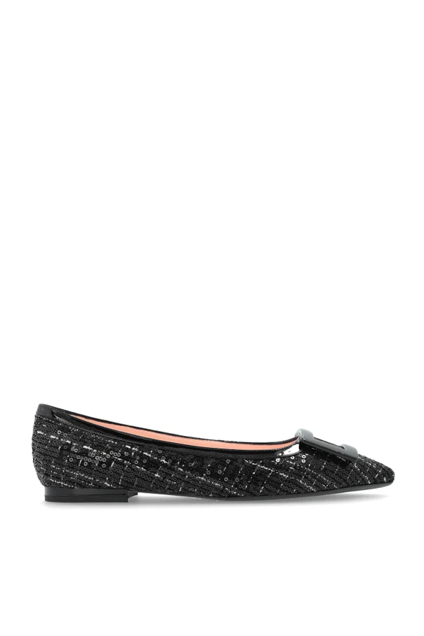 BLACK "Gommettine" ballet flats