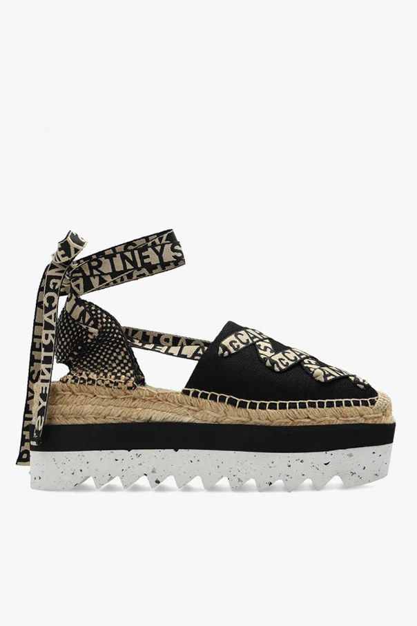 BLACK ‘Gaia’ platform espadrilles