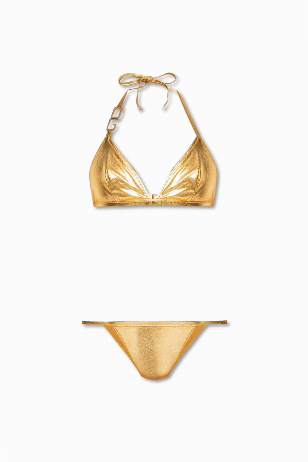 GOLD Two-piece swimsuit with logo