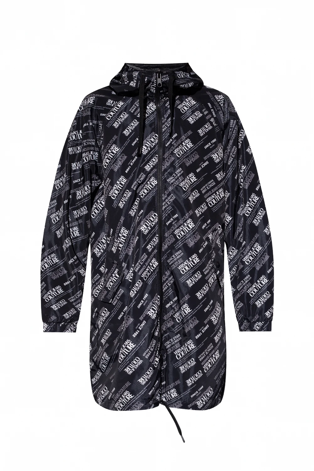 BLACK Reversible coat with logo