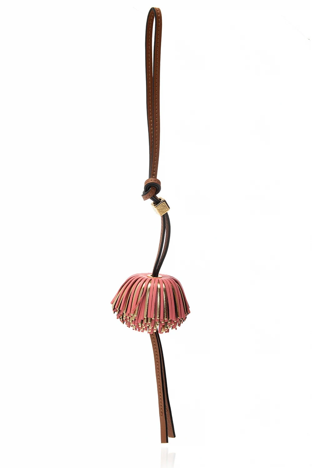 Leather tassel charm