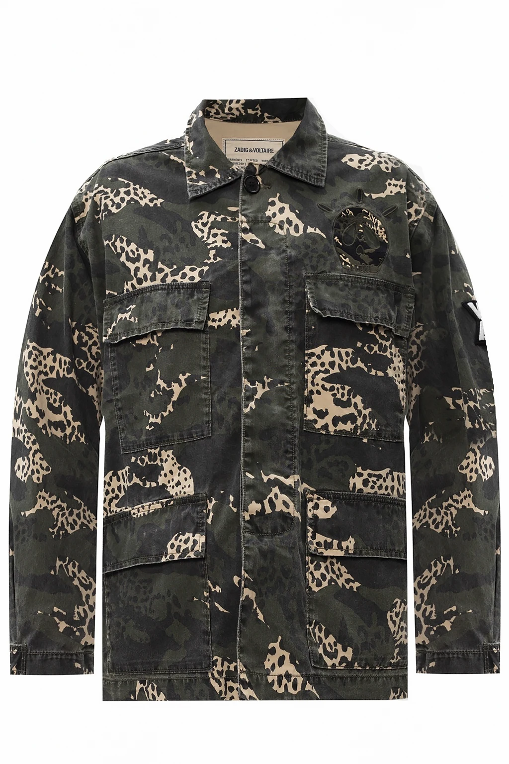 Camo-printed field jacket