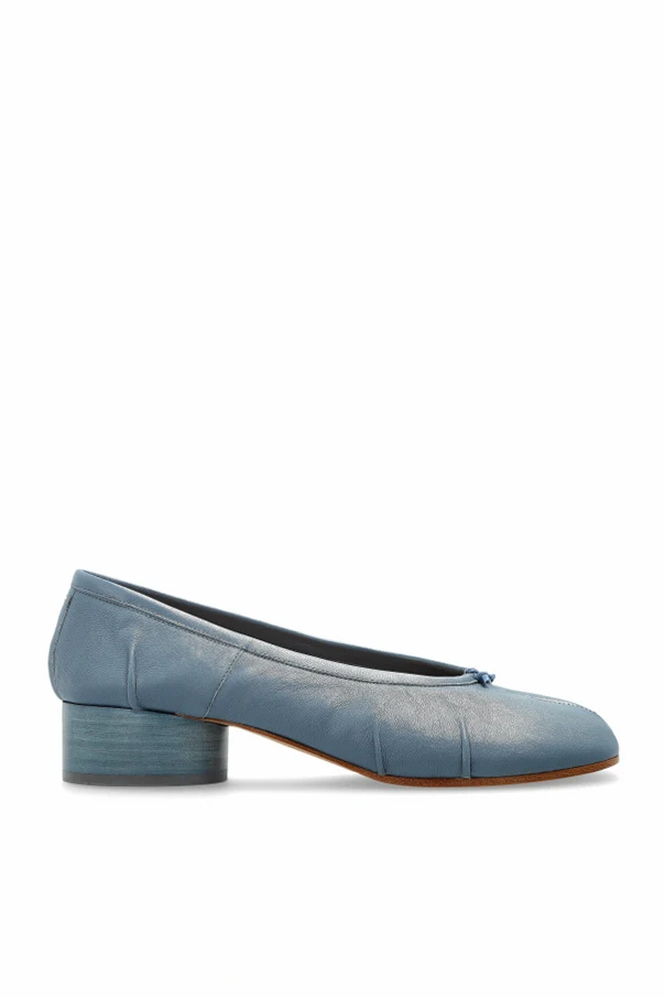 BLUE Heeled shoes with "tabi" cut-out