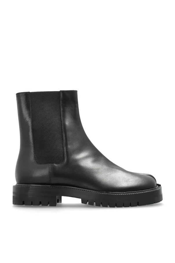 CZARNY Sztyblety z wycięciem `tabi`