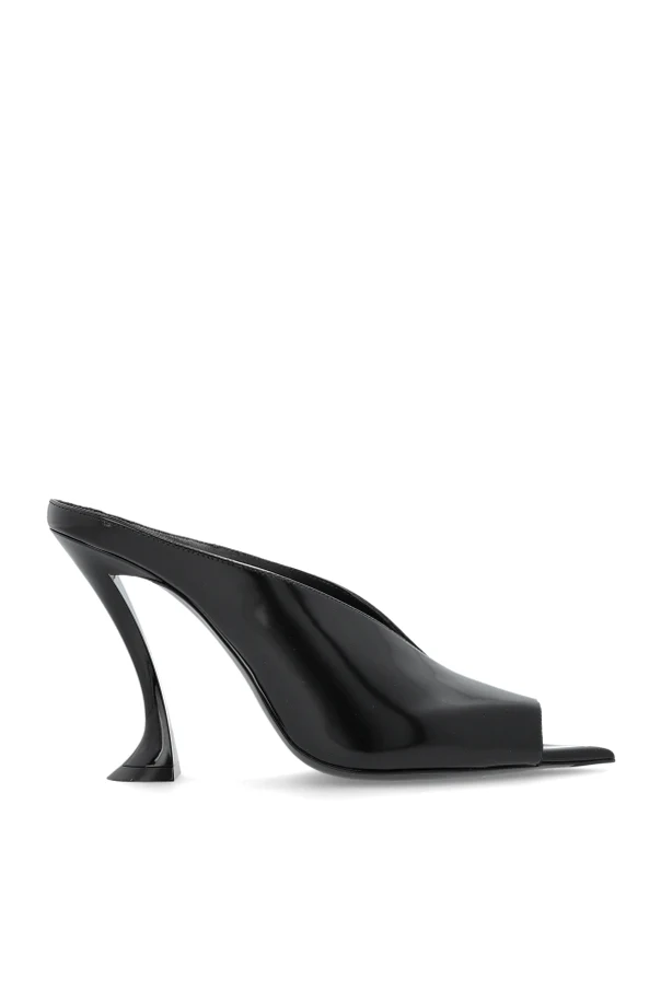 SCHWARZ Pantoletten mit Absatz