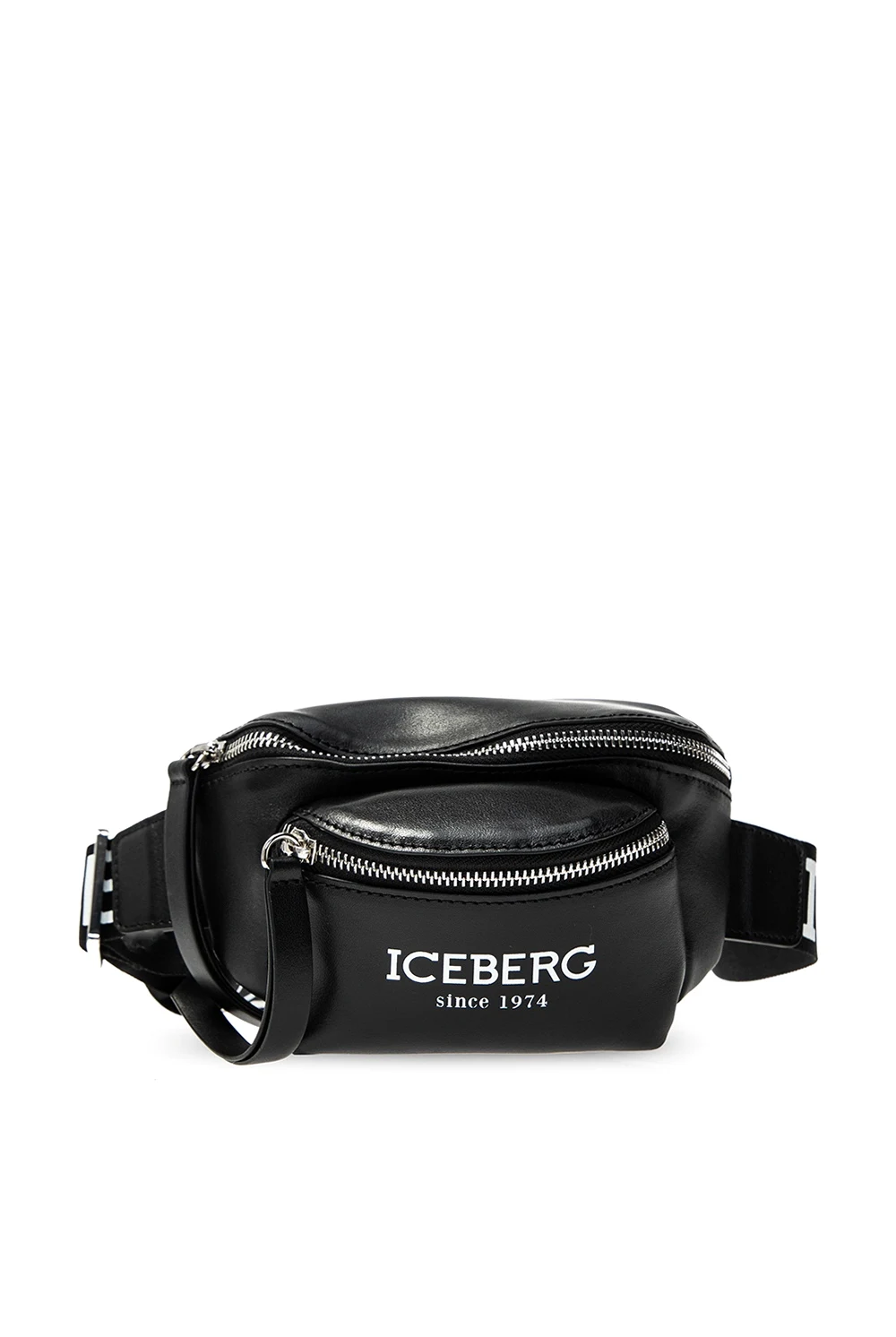BLACK Belt bag with logo