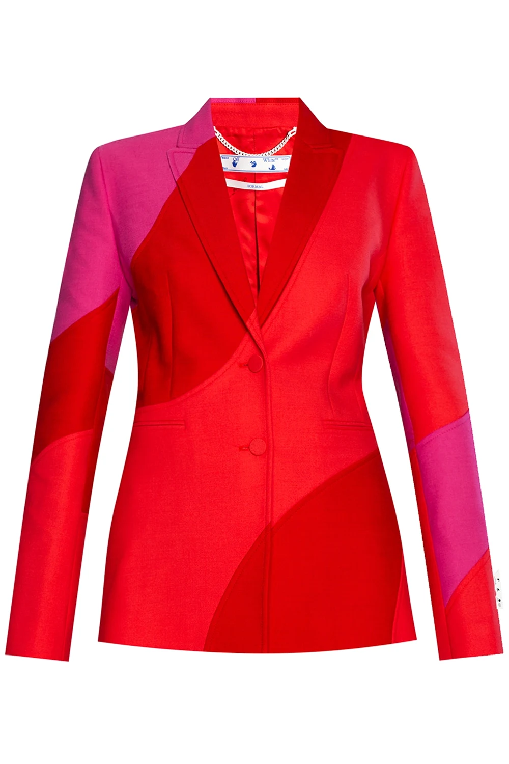 Logo-patched blazer