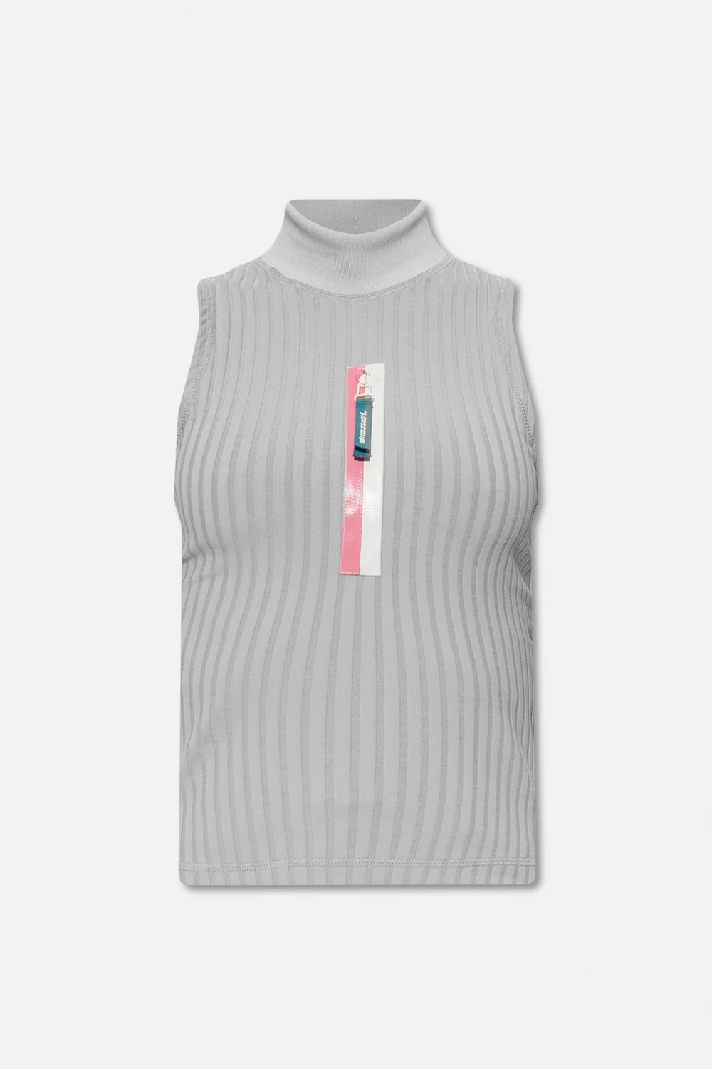 GREY ‘T-VAZER’ ribbed top