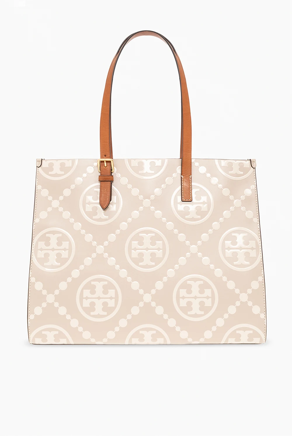 beige Monogrammed shopper bag