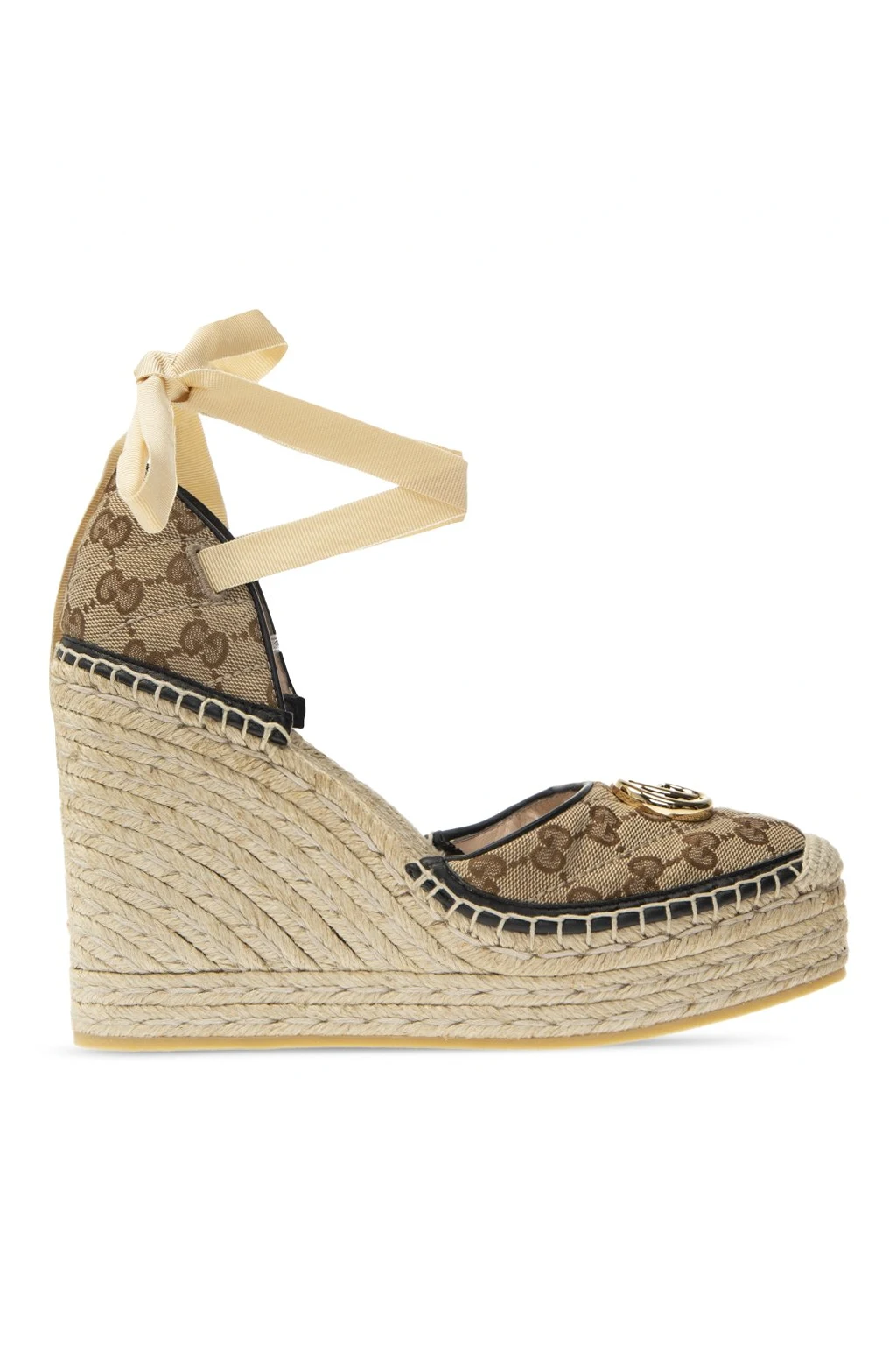 Espadryle na koturnie z logo