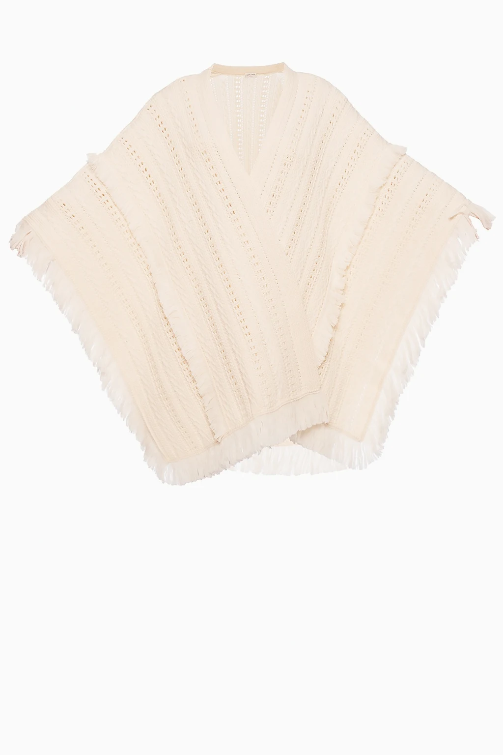 Poncho with fringes