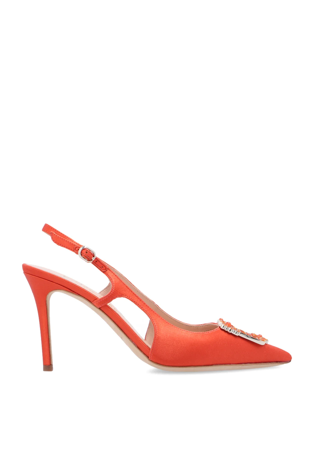 ORANGE ‘Buckle Up Sling’ pumps