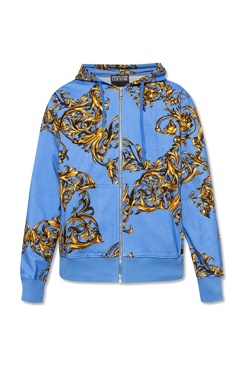 BLUE Hoodie with ‘Garland’ motif