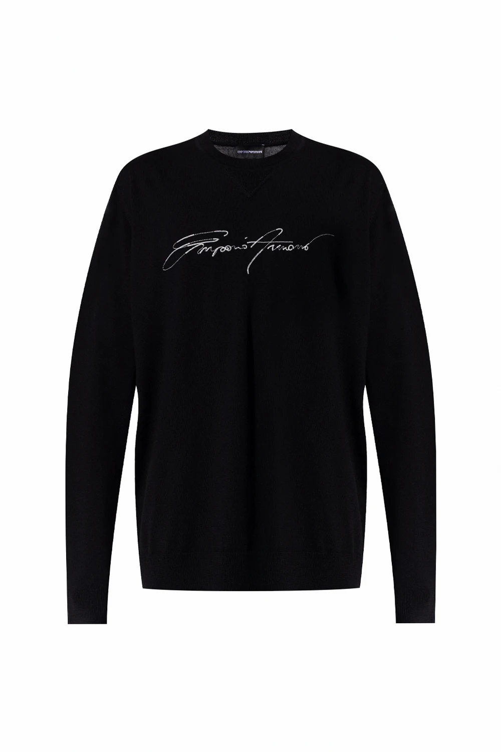BLACK Logo-embroidered sweater
