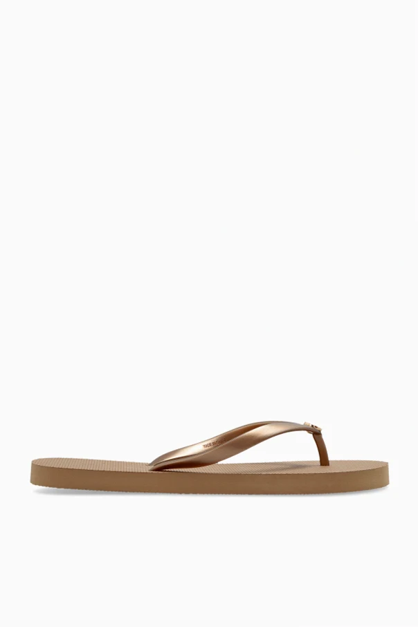 BROWN Flip-flops with logo