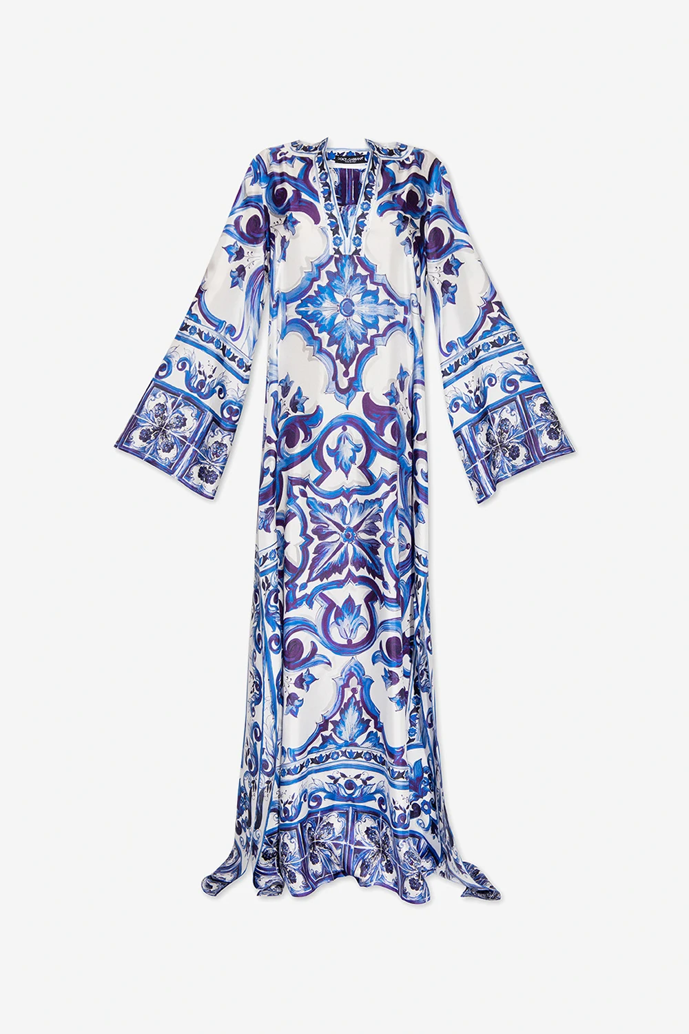 BLUE Long patterned dress