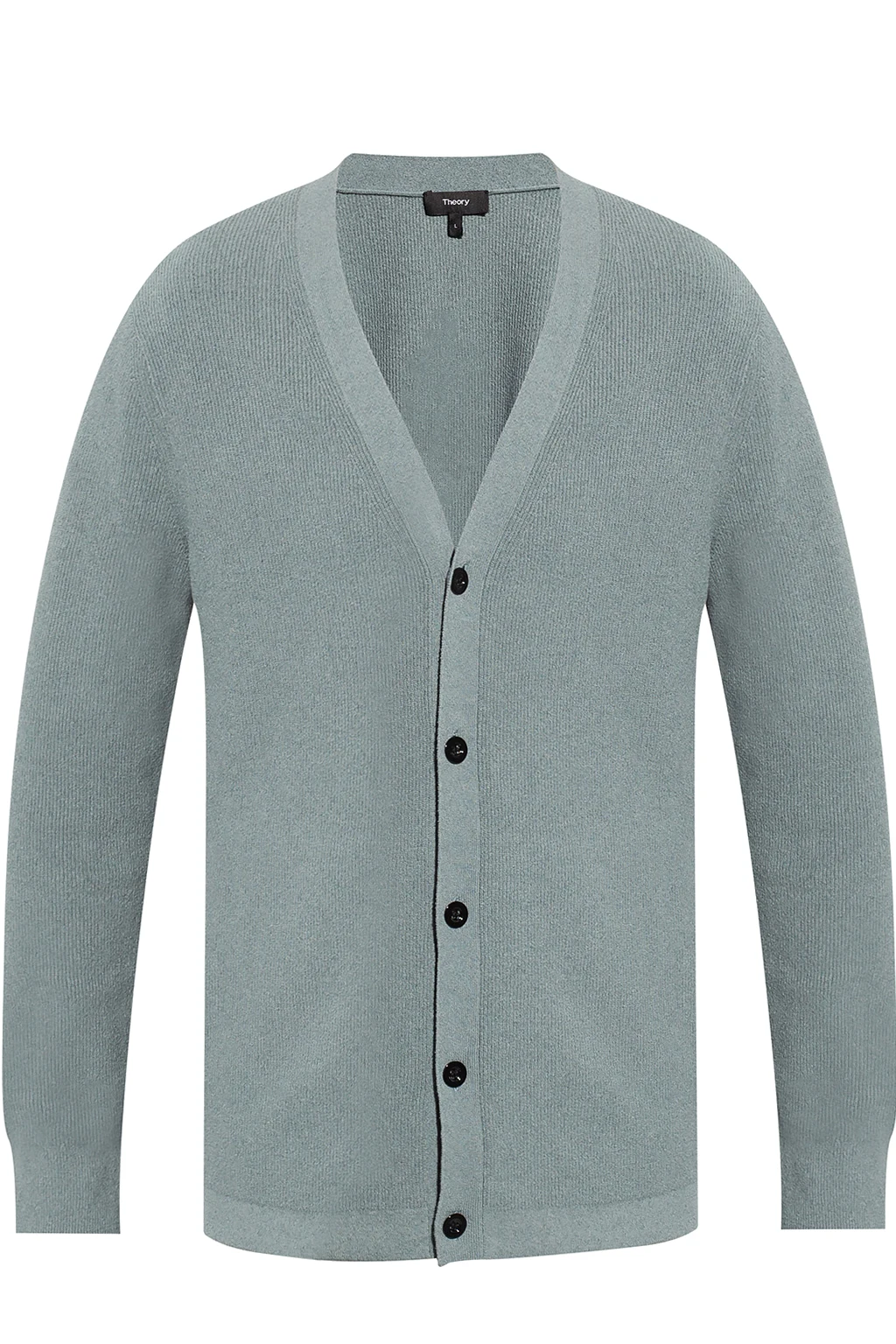 GREY Ribbed cardigan