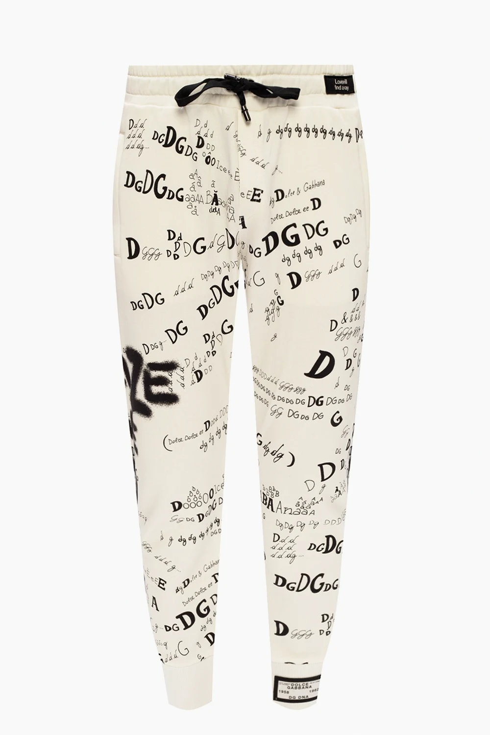 WHITE Printed sweatpants