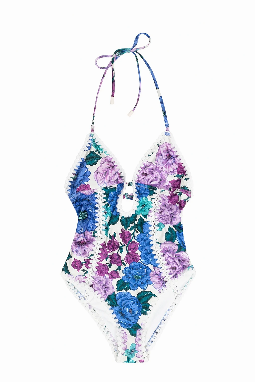 Patterned one-piece swimsuit