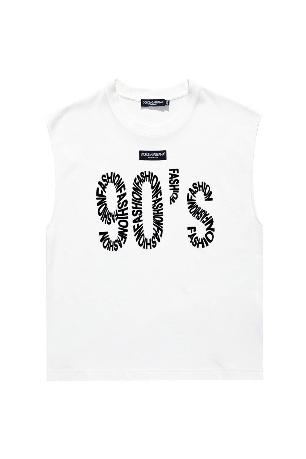 WHITE Sleeveless T-shirt