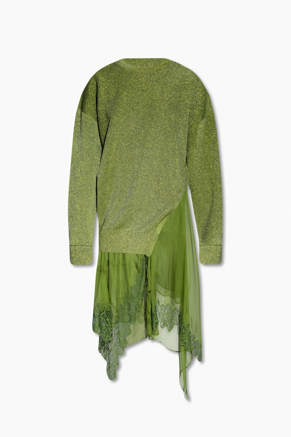 GREEN ‘M-IRANDA’ asymmetrical dress