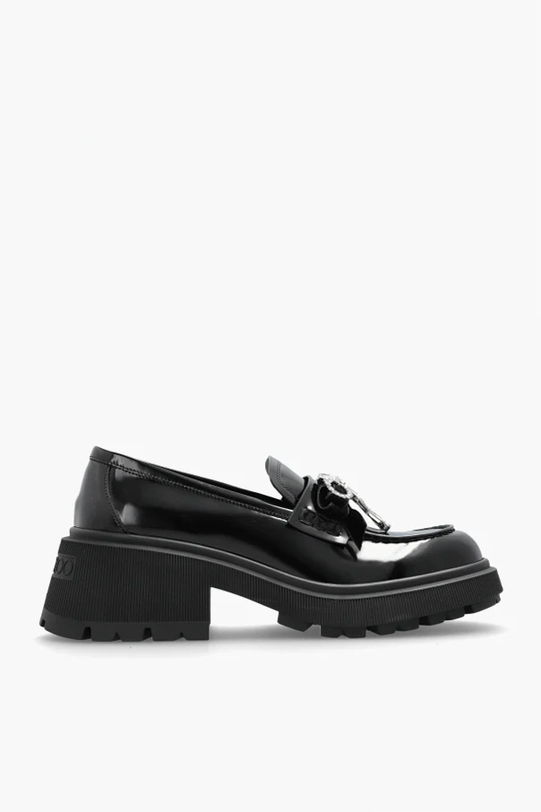 BLACK "Azizi" leather shoes