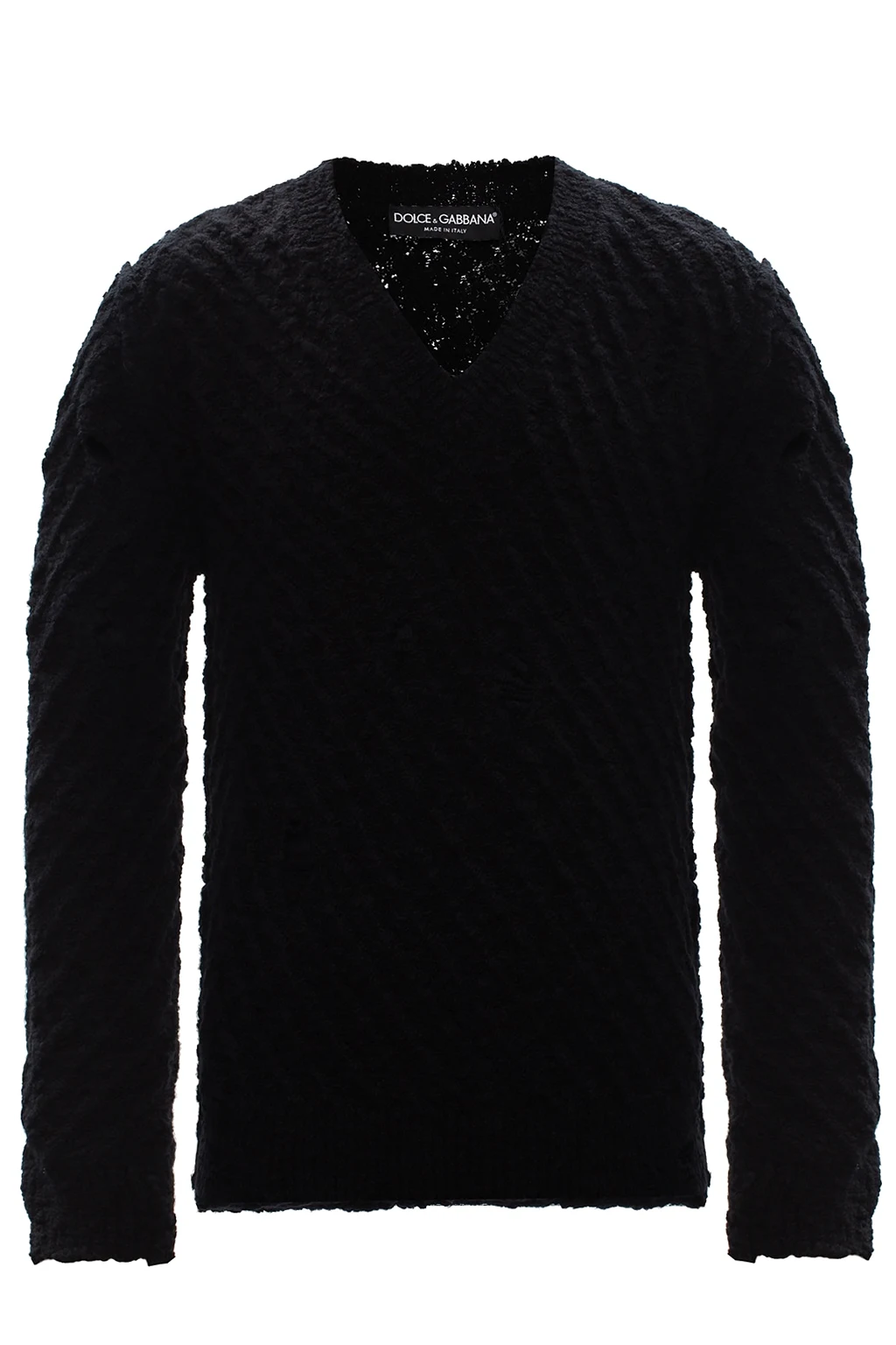 BLACK Rib-knit sweater
