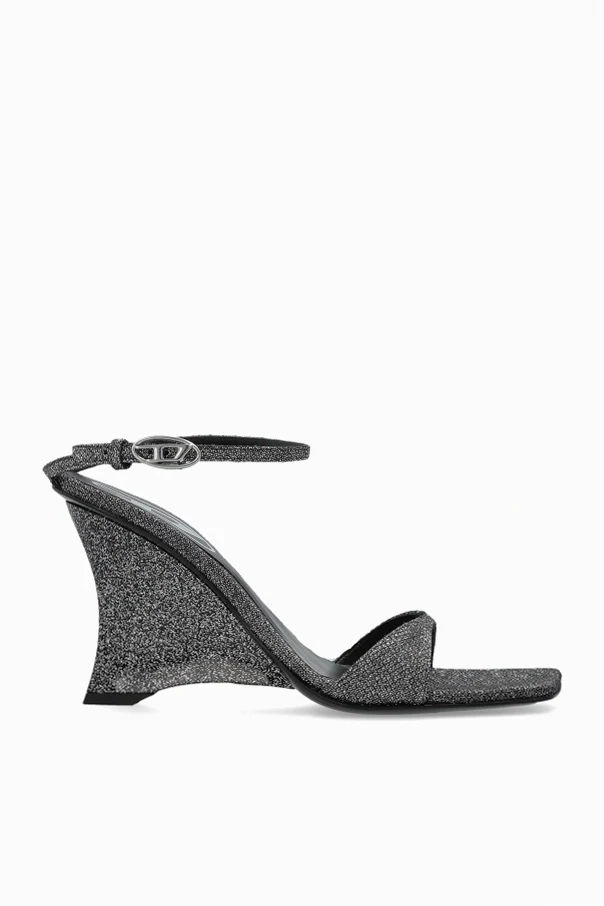 SILVER Wedge Heel Shoes `D-AMBER`