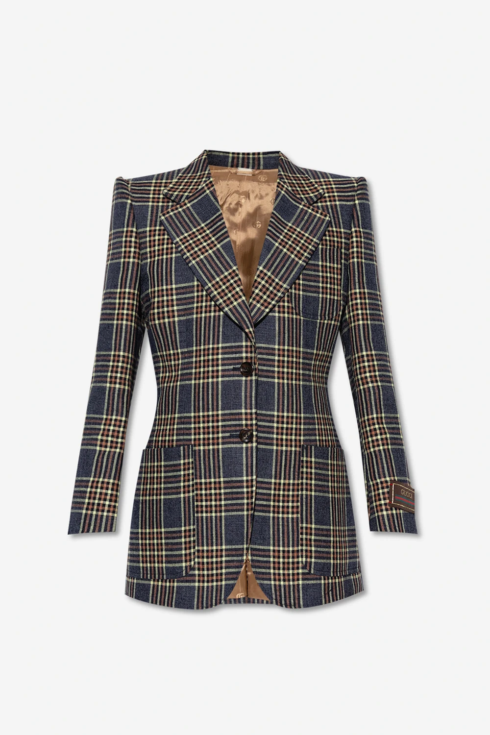 NAVY BLUE Checked blazer
