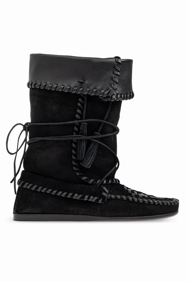 SCHWARZ Wildleder-Stiefeletten „Winki“