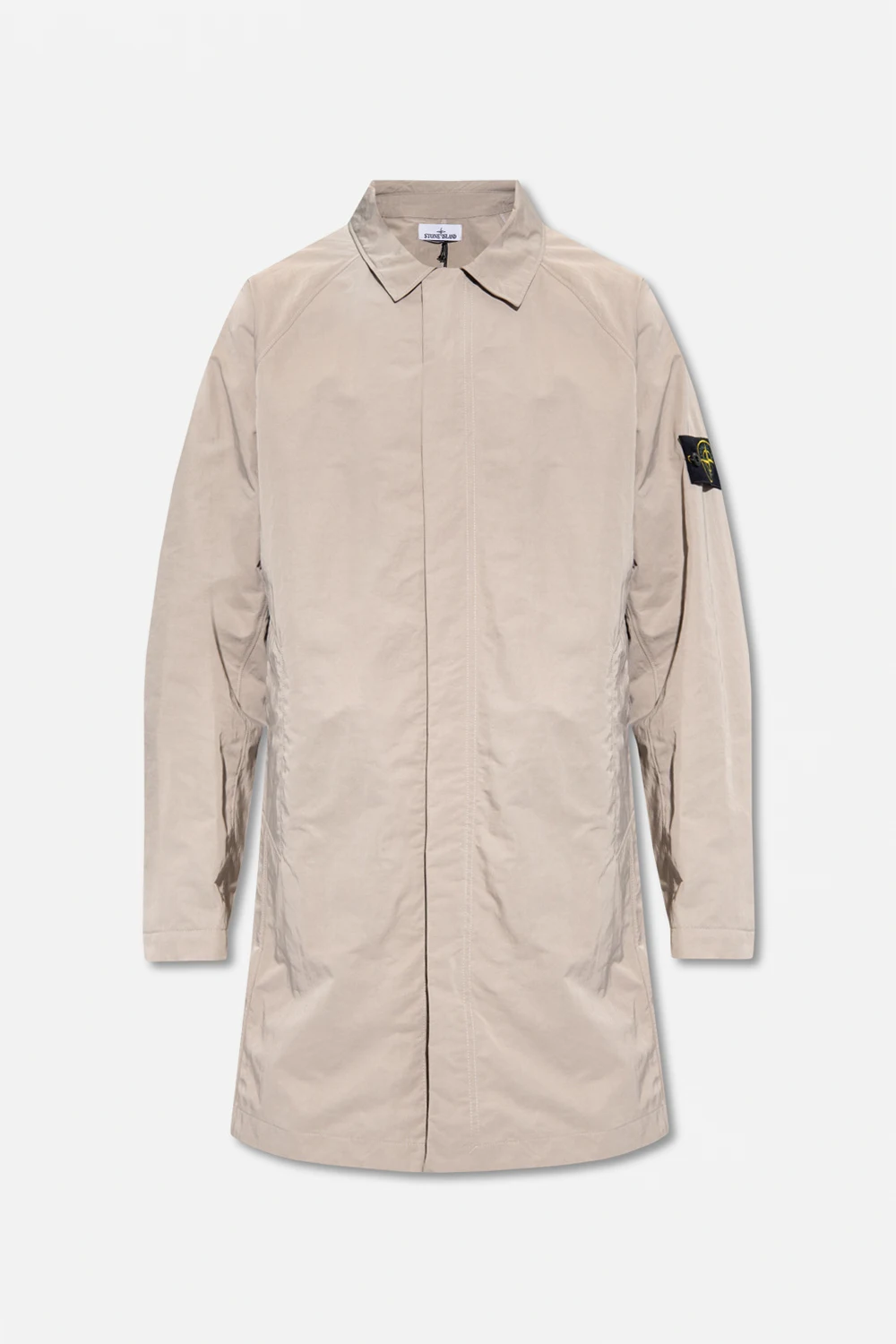 Coat with logo