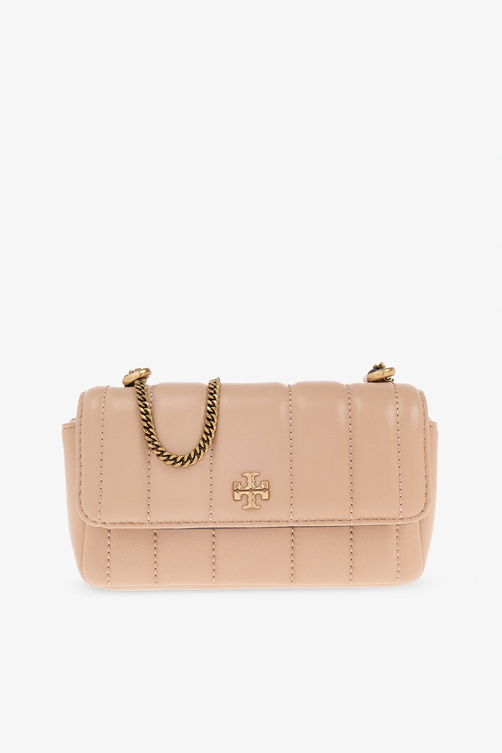 beige ‘Kira Mini’ quilted shoulder bag