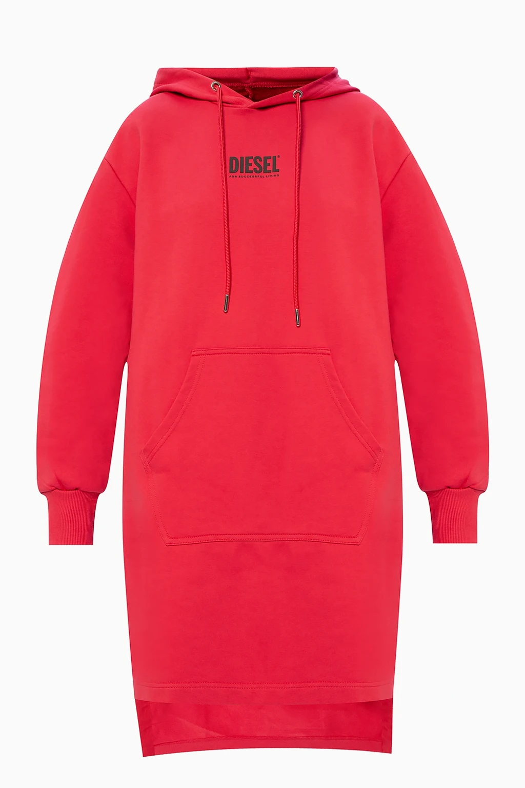 RED Long hoodie with logo