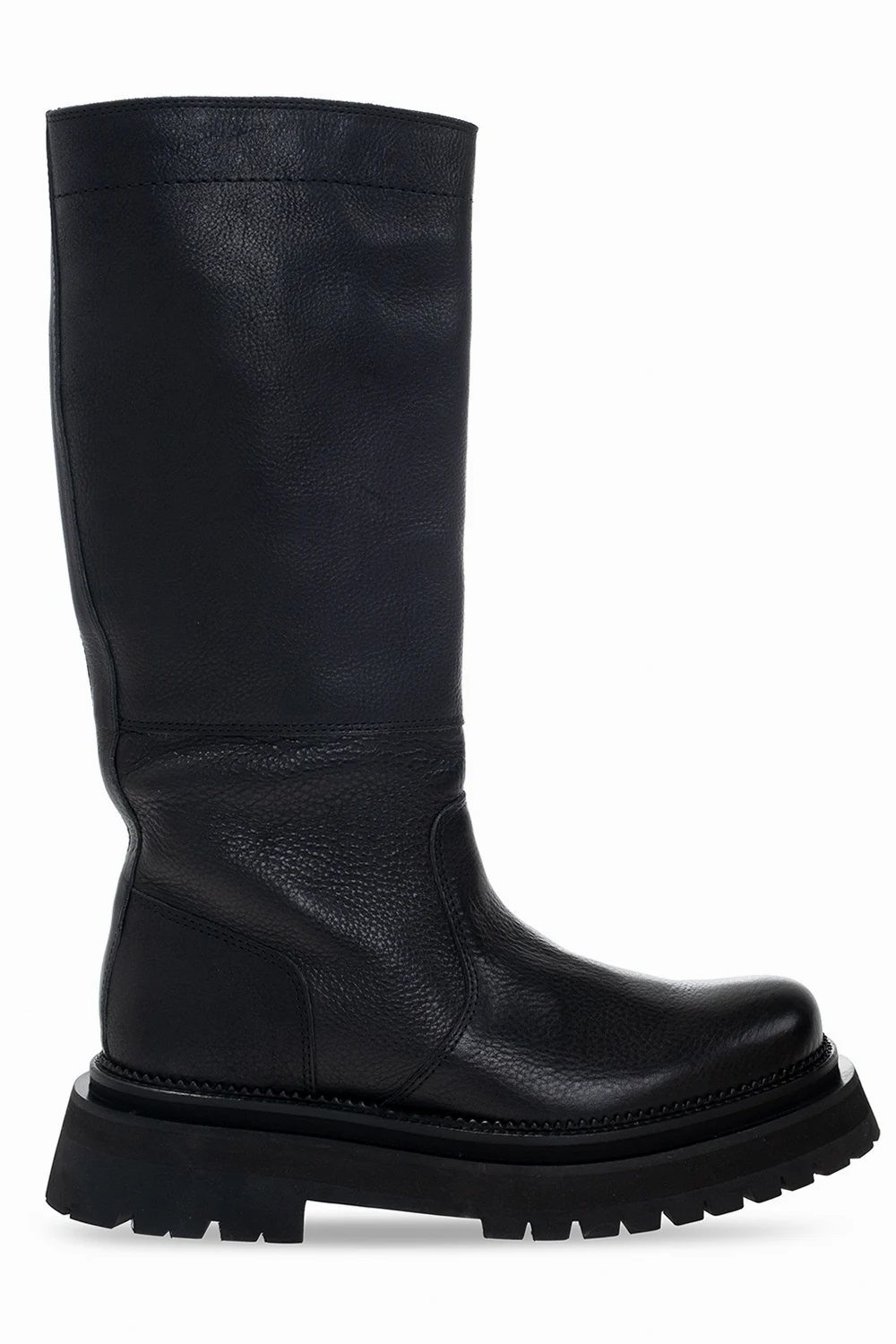 Leather knee-high boots