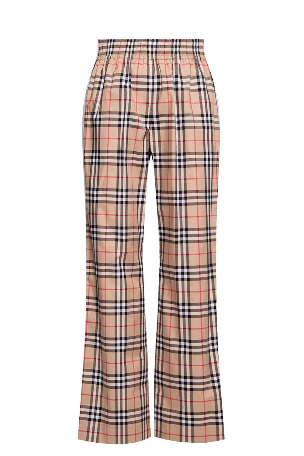 beige Side-stripe trousers