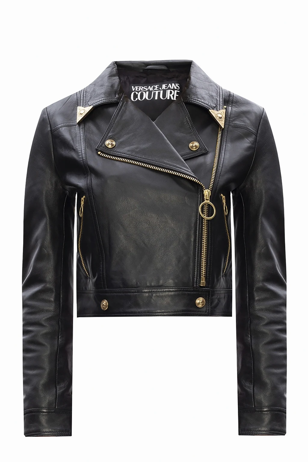 BLACK Leather biker jacket