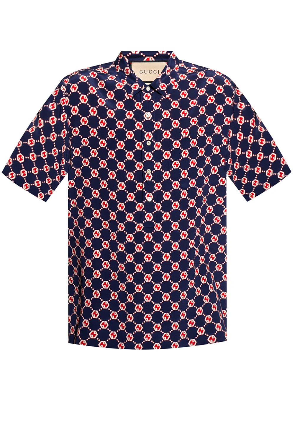 Silk shirt with logo