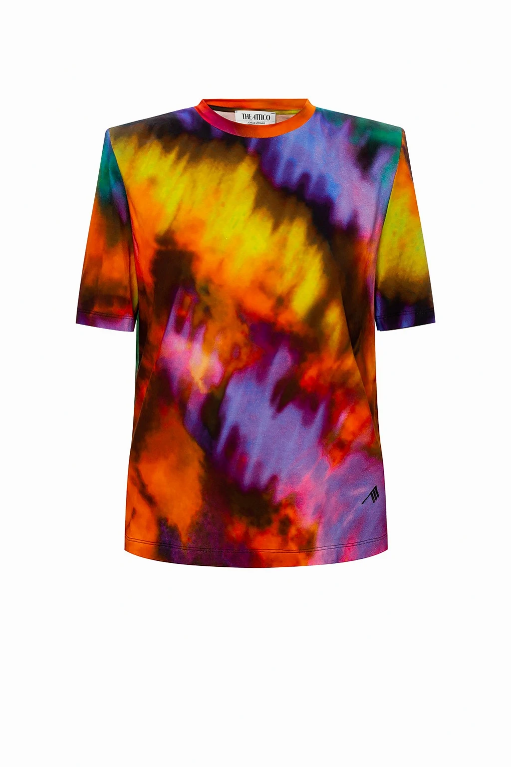 T-shirt with padded shoulders