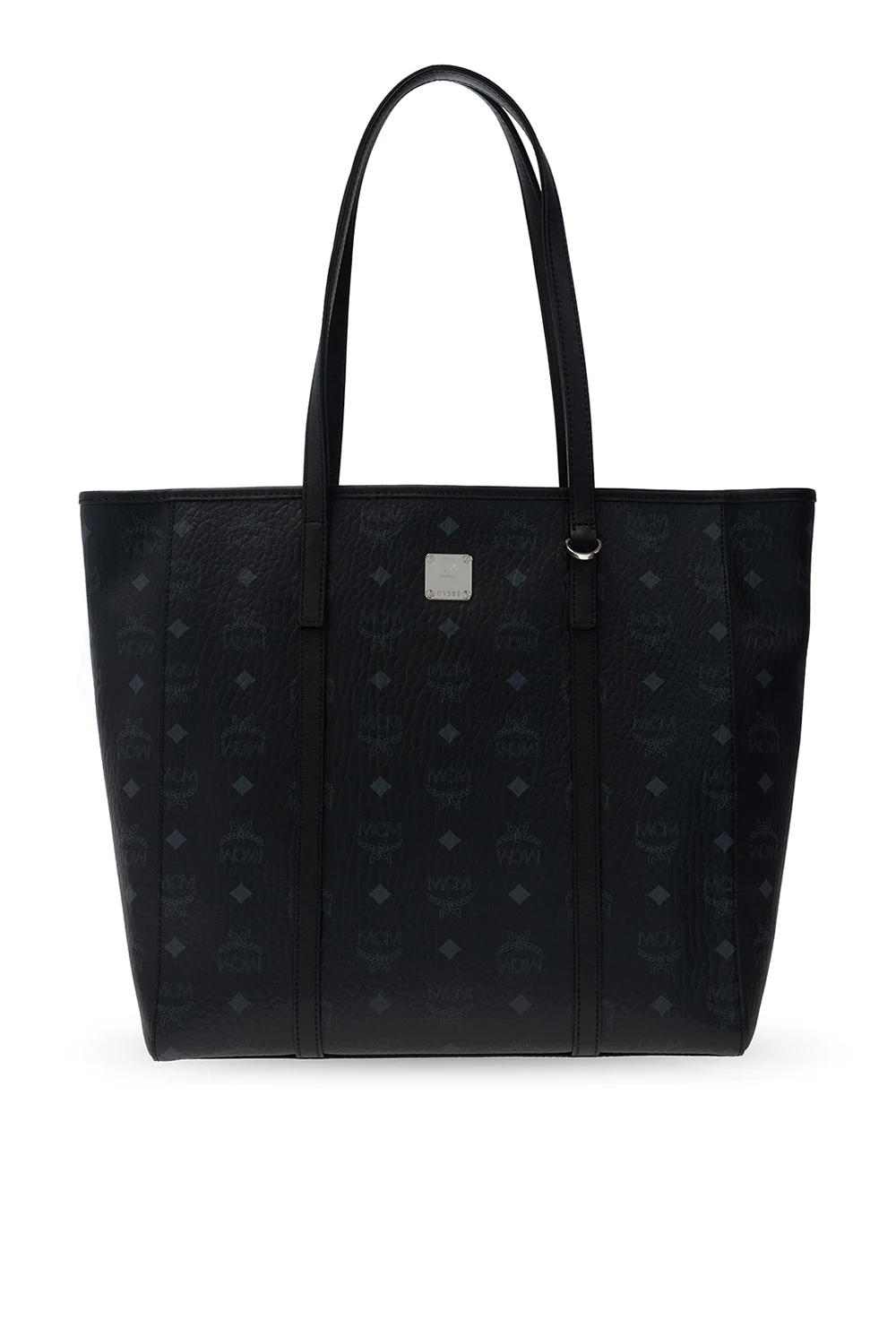 BLACK Patterned shopper bag