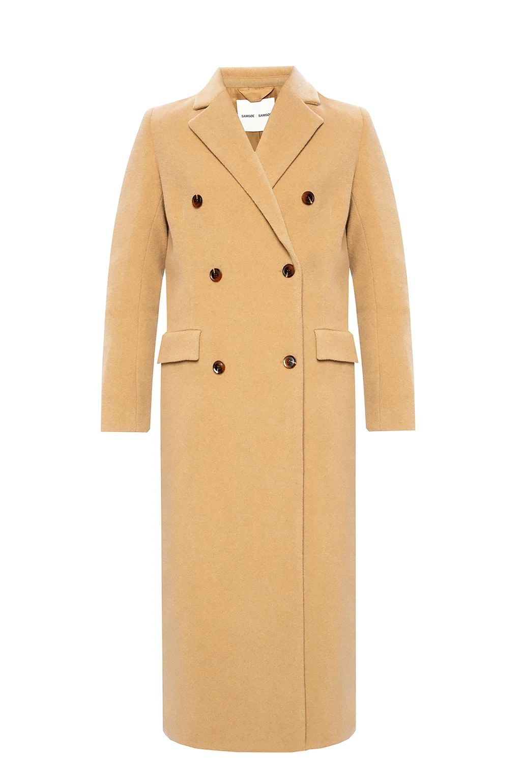 beige Double-breasted coat