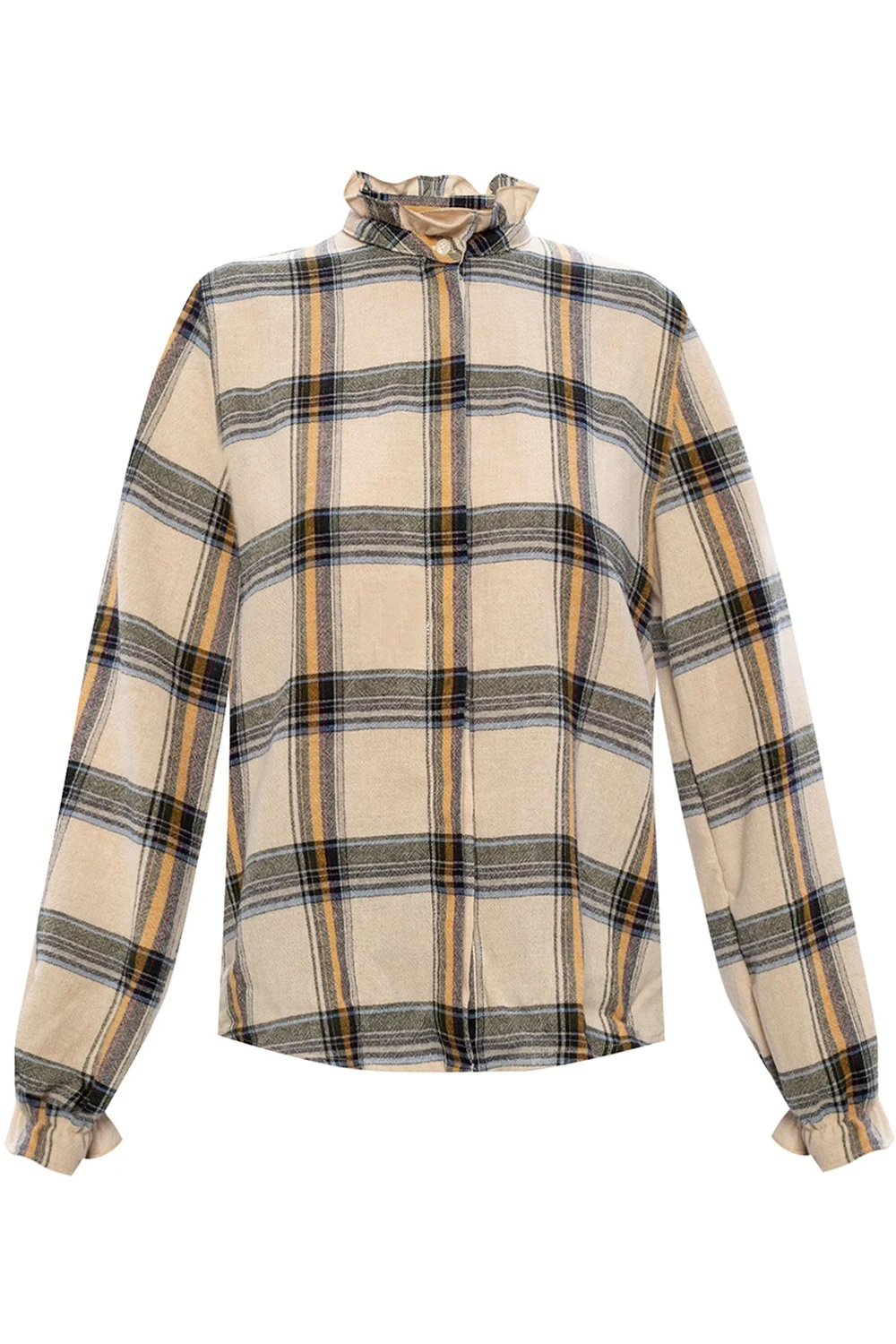 cream Checked shirt