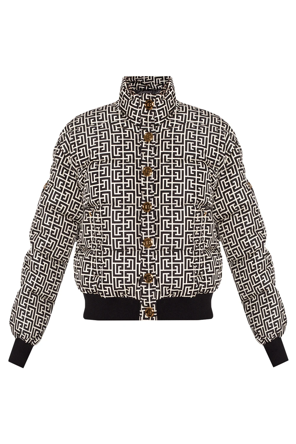 BLACK Quilted down jacket