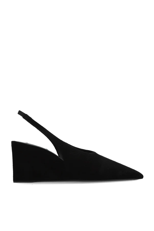 SCHWARZ Zamschschuhe „Cube“ mit Keilabsatz