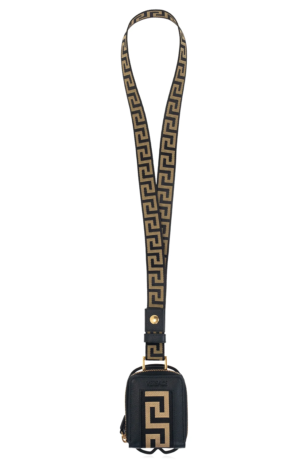 BLACK ‘Greca’ earphones pouch