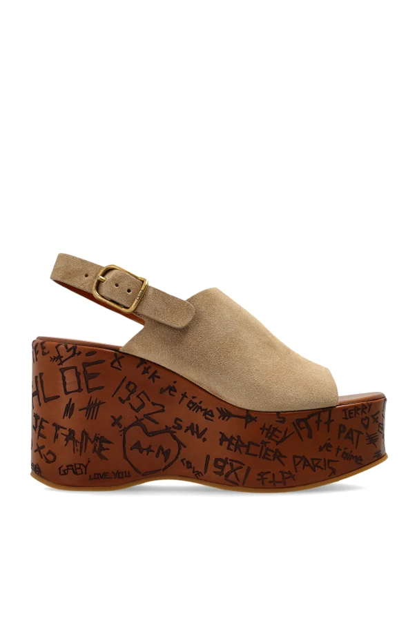 BEIGE Keilsandaletten „Maxime“
