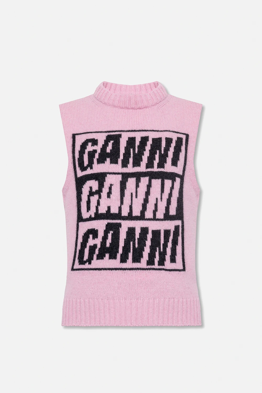 Wool vest with logo