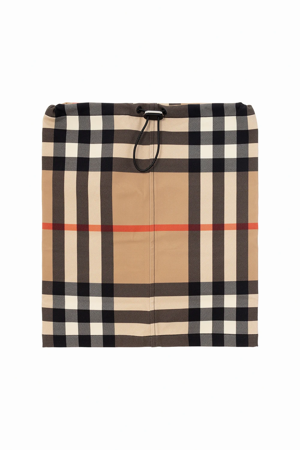 beige Check tube scarf
