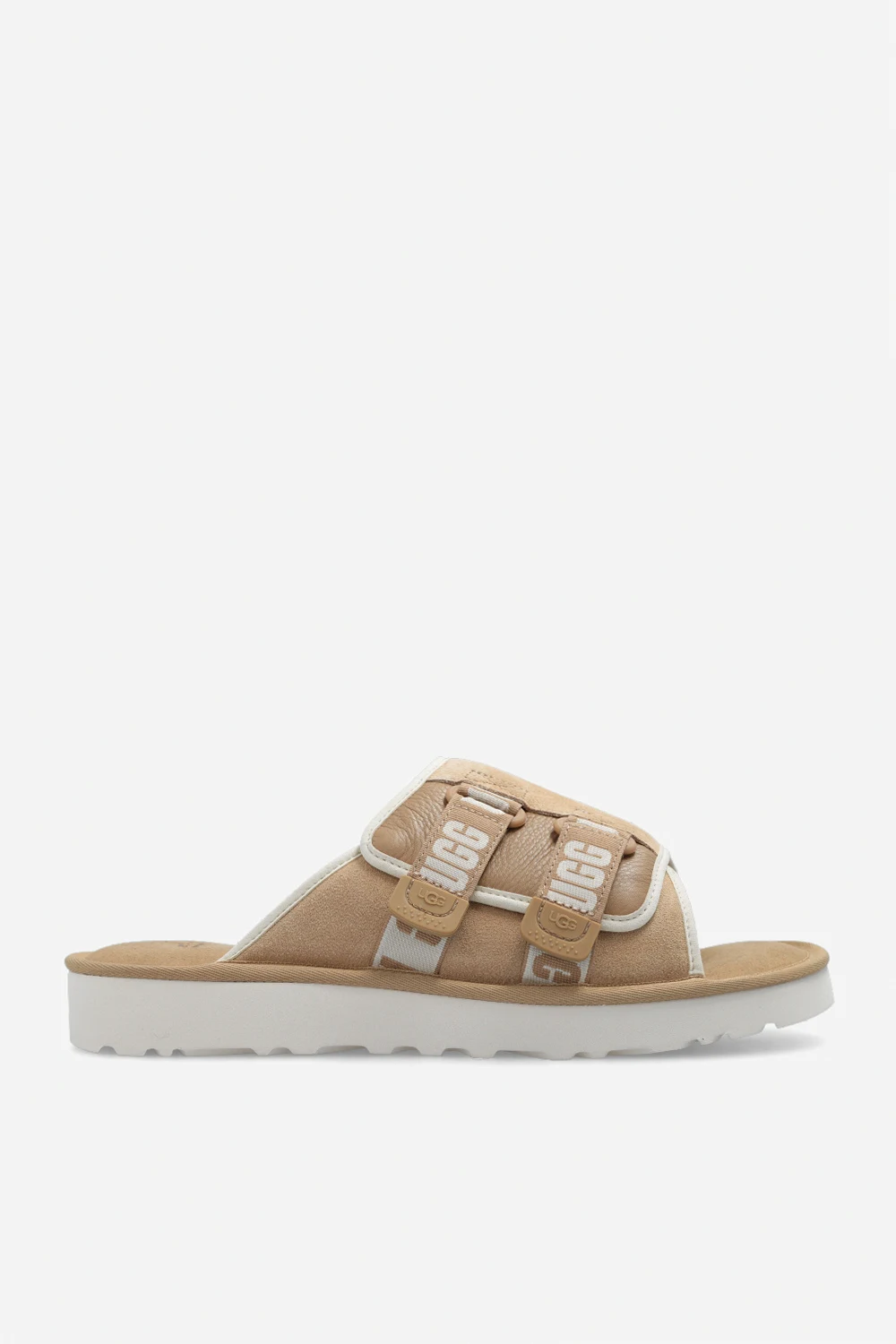 beige ‘Goldencoast’ slides