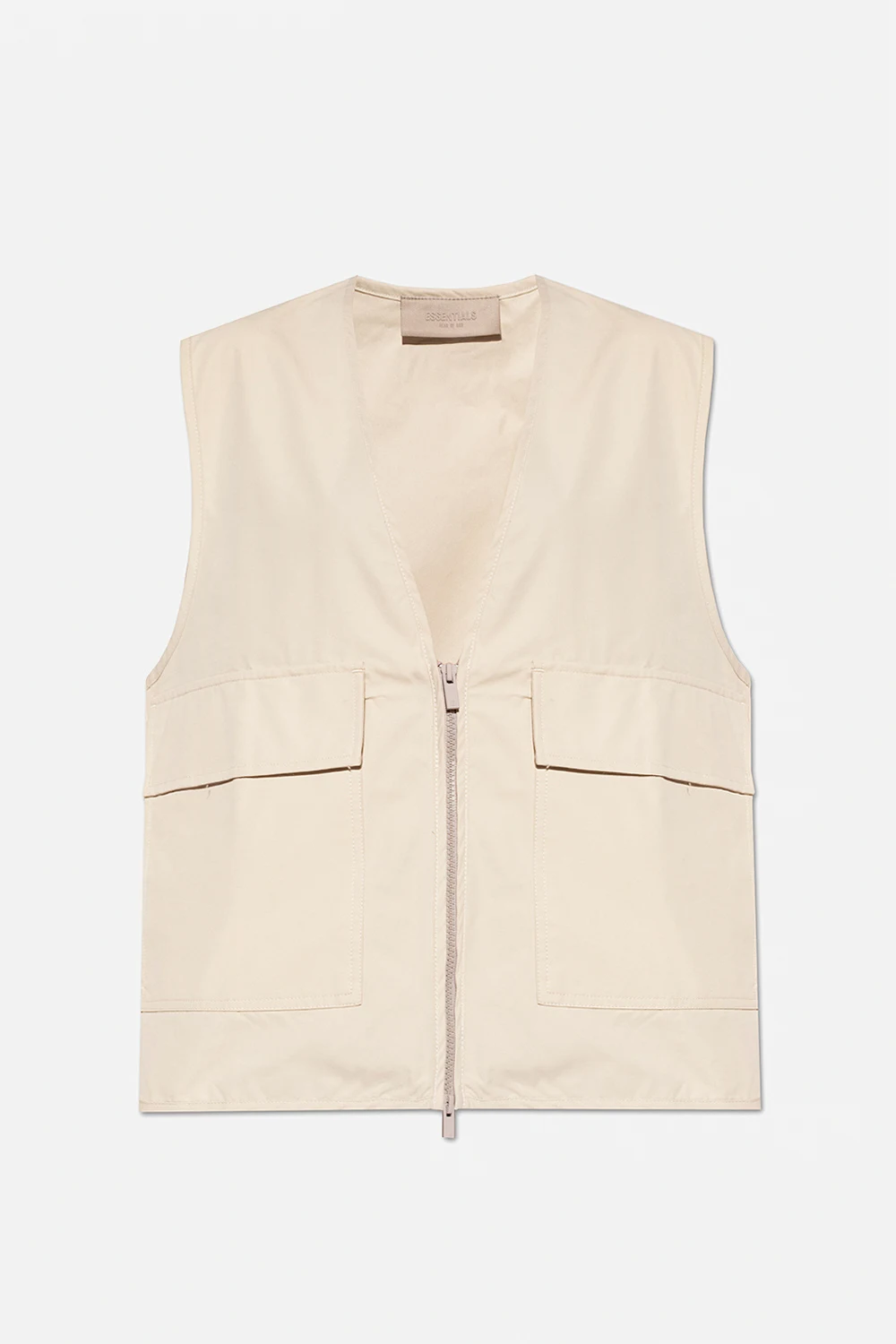 cream Vest with pockets