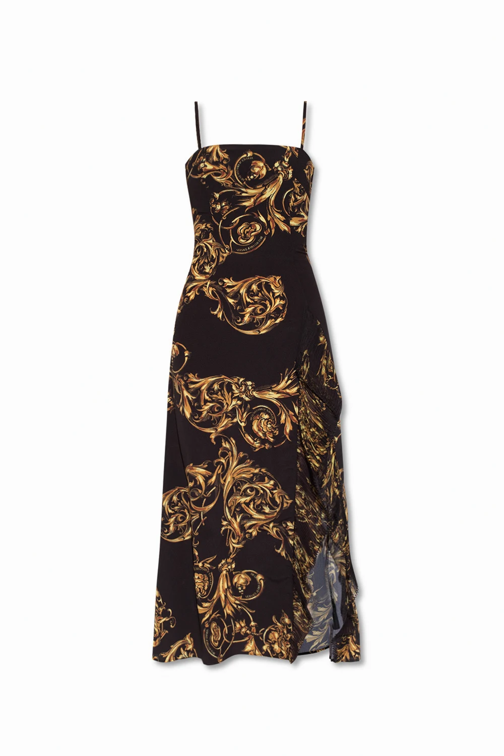 BLACK Slip dress with baroque pattern